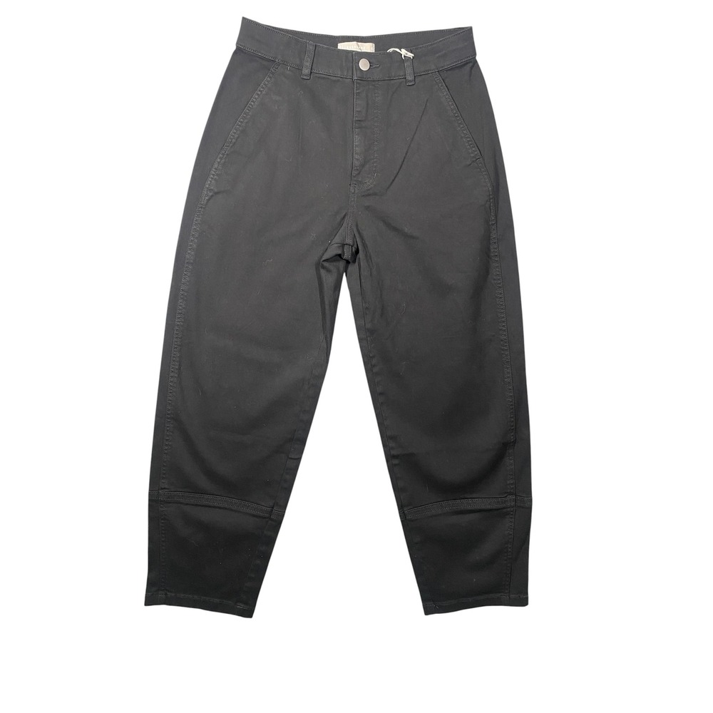 Everlane Utility Barrel Pant Women 8 Black NEW Organic Cotton The Utility Barrel